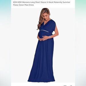 Royal Blue Formal Maternity Dress - Size M - Like New